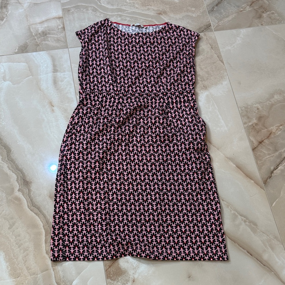 Elegant Pink and Black 100 percent cotton Dress